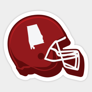 Alabama Outline Football Helmet Sticker